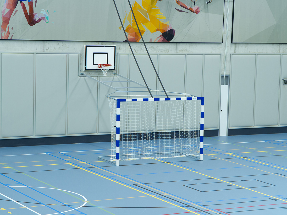 Handbaldoel sporthal Het Plein Utrecht ophijsbaar model
