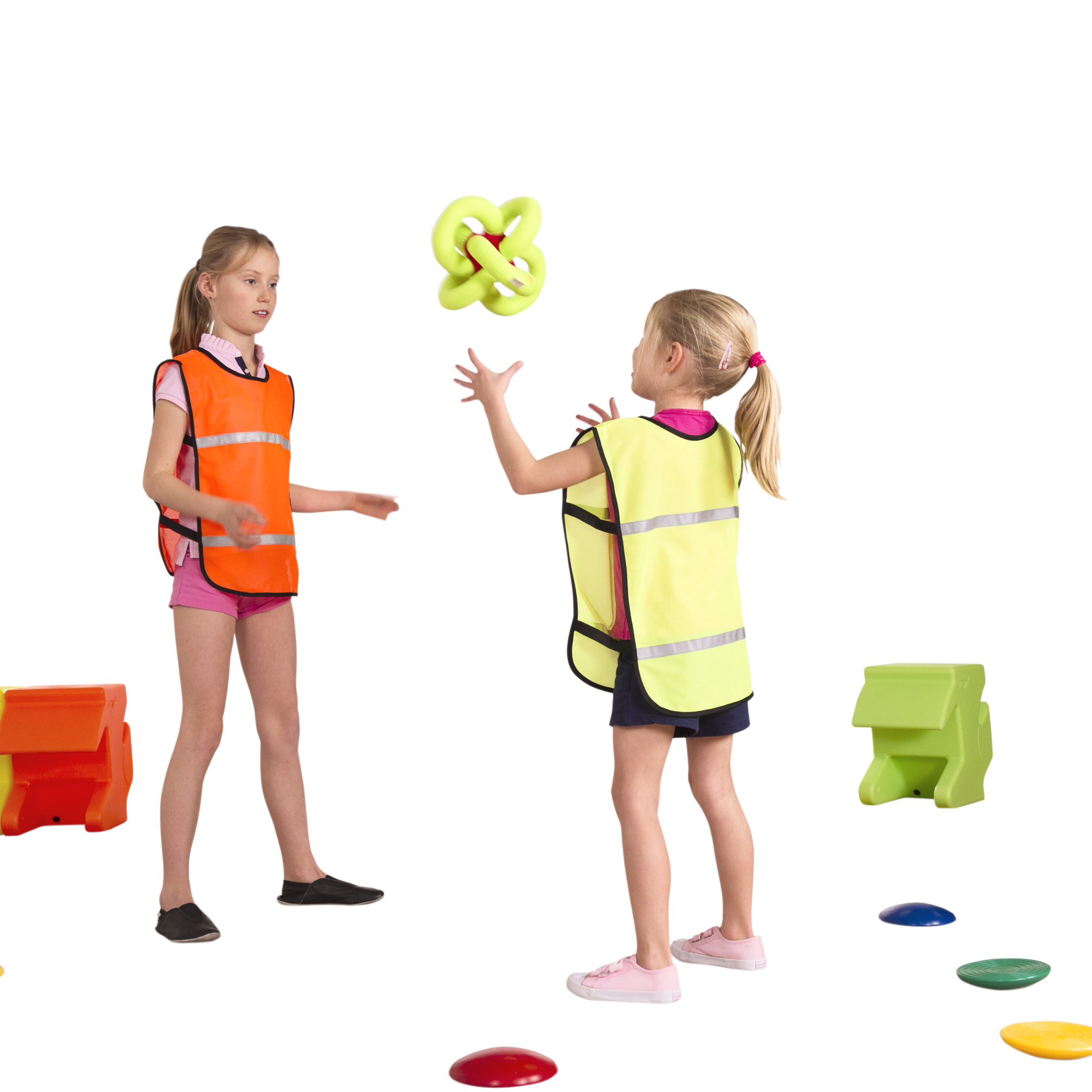 Partijvest reflecterend junior, geel