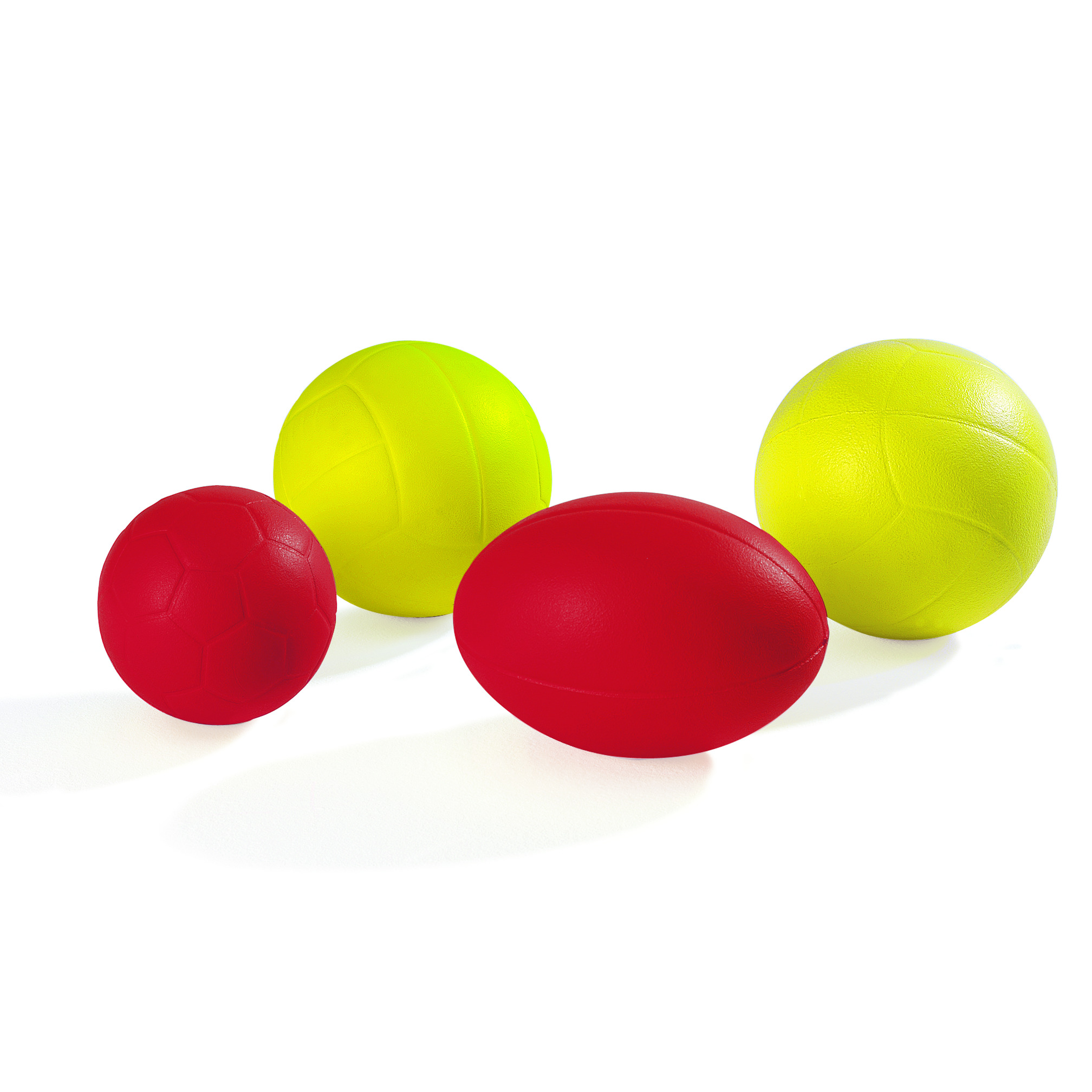 Handbal PU-foam met huid, ø 16,5 cm, rood